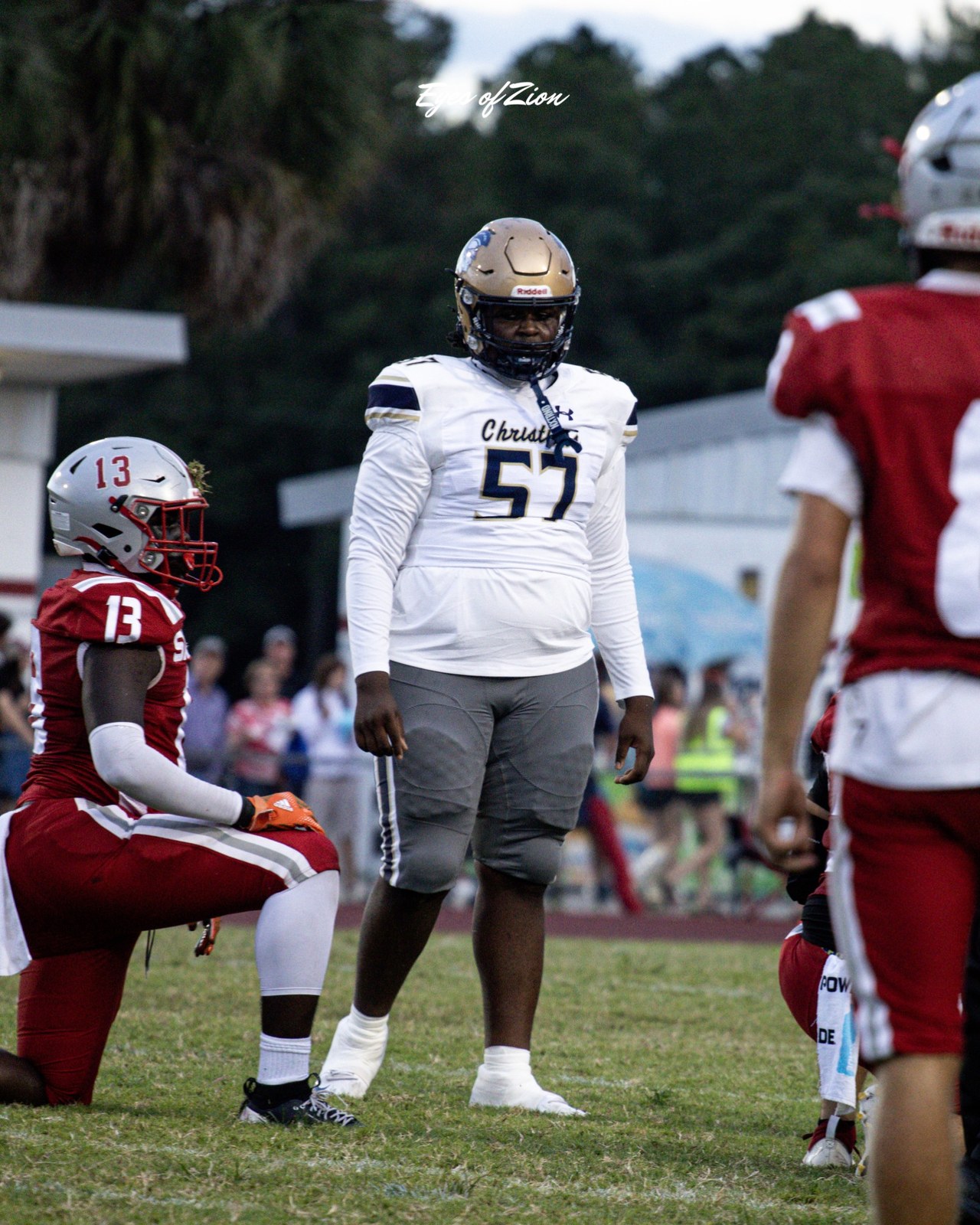 Kayden Hamilton on field