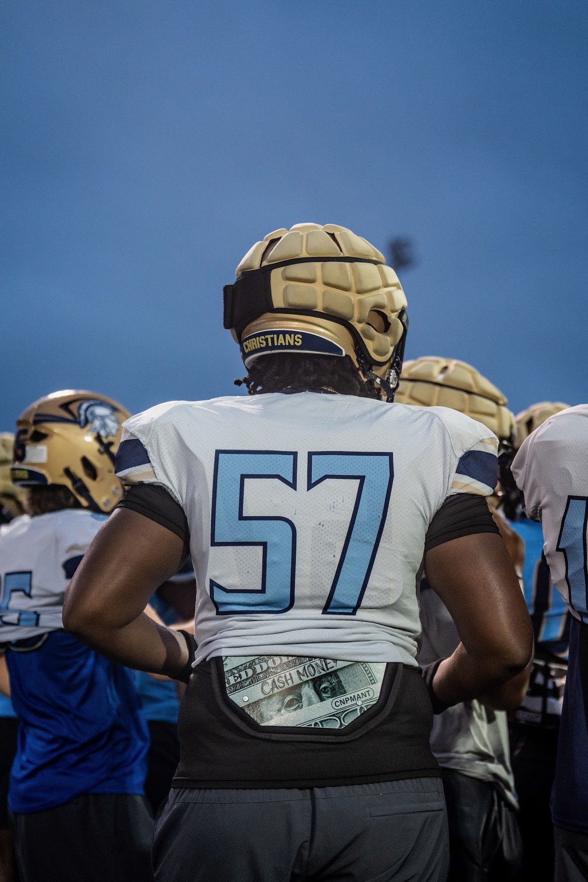 Kayden Hamilton number 57 with teammates